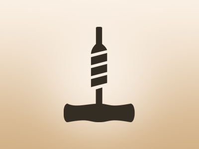 Wine/Corkscrew symbol for upcoming logo