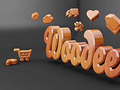 Woodee 3D logo scene 3d effect icon icons identity logo symbol wood