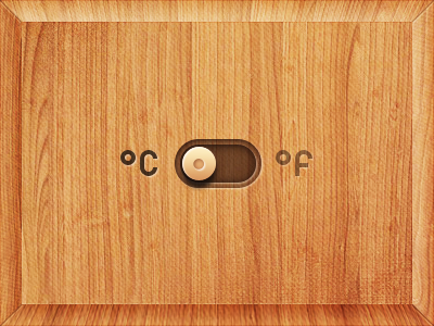 Wooden switch app interface ios switch ui weather wood
