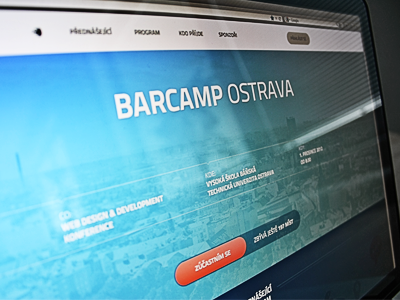 Barcamp Ostrava 2012 barcamp blue design web webdesign website