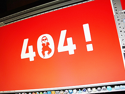 Gangnam style 404! 404 design gangnam gangnamstyle orange web webdesign