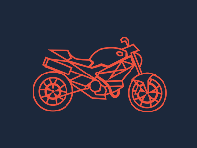 Motorcycle illustration blue design ducati fast flat gray icon illustration moto motorcycle red simple speed wheel