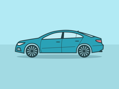 Car illustration animation blue car design flat icon illustration simple