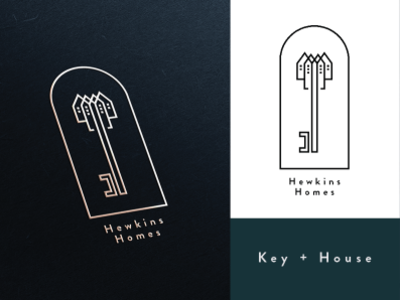 Hewkins Homes brand branding classy fonts design flat icon linework logo logo design minimal minimalist logo modern logo typography vector