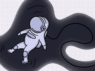 Lost in Space astronaut cartoon cute design digital illustration flat illustration galaxy illustration illustrator logo minimal space spaceman universe vector
