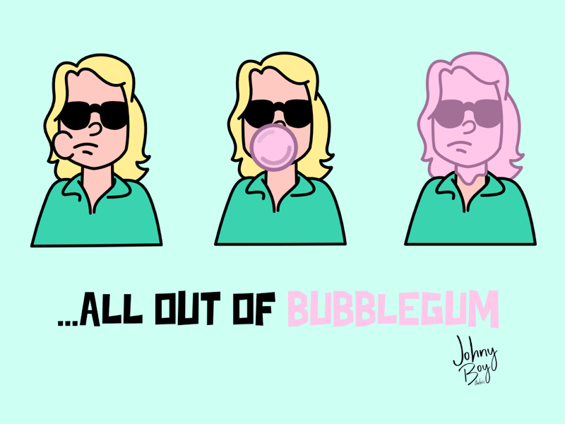 ...All out of bubblegum illustrator characters procreate digital illustration cartoon illustration
