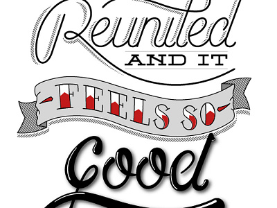 Reunited - vector progress 2 hand lettering lettering reunion type typography vinncentiuss