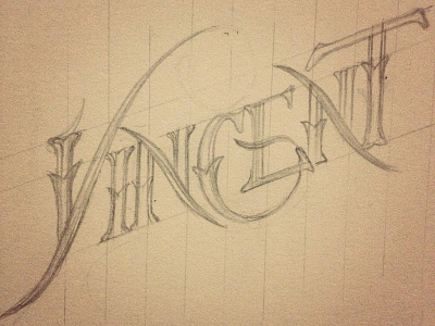 Vincent branding design graphic design lettering logo logo design logotype personal branding type typography vinncentiuss