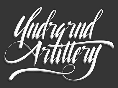 Undrgrnd Artillery apparel brush design hand lettering lettering pen script typography vector vinncentiuss