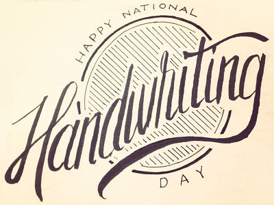 National Handwriting Day brush pen design hand drawn type hand lettering lettering type typography vinncentiuss