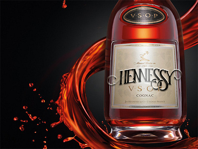 Hennessey Logotype cognac hand lettering hennessey lettering liquor logo design typography vinncentiuss