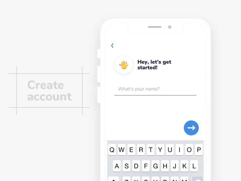 Create Account animation app design form form field illustration minimalist mobile animation sign up sign up form sign up page ui
