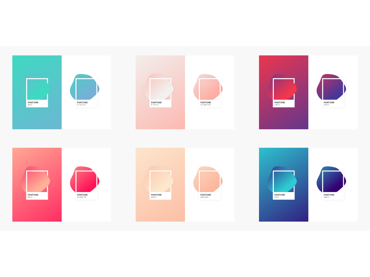Pantone gradients by Carola Unchon Carranza on Dribbble