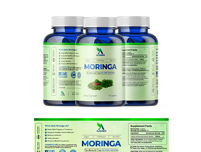 Moringa label Design label design