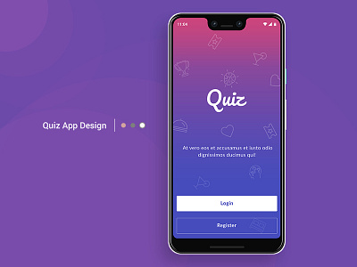 Quiz App Design app design welcome screen