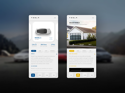 Tesla App app application cars design electric mobile mobile design mobile ui neomorphism tesla ui