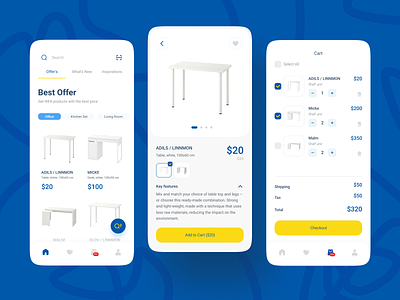 Re-Design IKEA App Concept app branding clean craft design ecommerce furniture home ikea ios layout marketplace minimalist real estate shopping simple store ui ux white