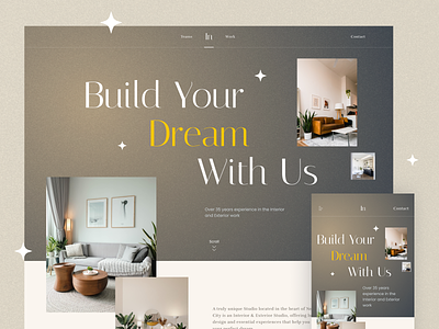 In Studio - Landing Page app branding business company coorporate design exterior holiday home hotel interior layout marketplace minimalism minimalist product simple ui ux vacation