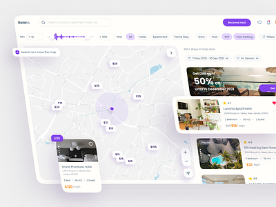 Rototo Booking Dashboard airbnb apartment app booking business corporate design digital holiday home homestay hotel layout light minimalist organic place ui ux vacation