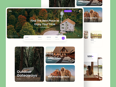 Rototo Landing Page Concept airbnb apartment app booking branding business company corporate design digital home stay hotel landing page layout minimalist place simple ui ux vacation