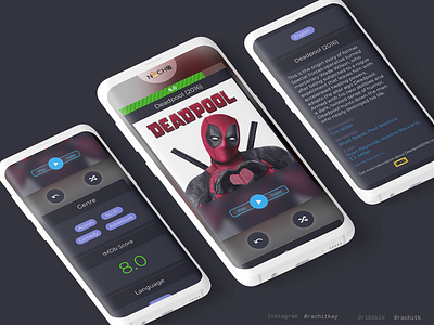 Nacho - Get random movie suggestions deadpool figma live marvel mobile mockup movies photoshop ui