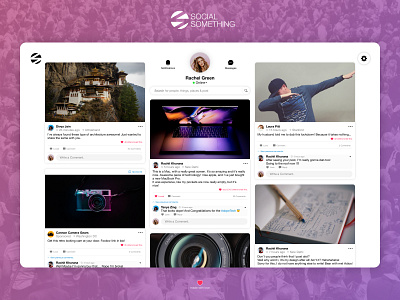 Social Something - Feeds feeds minimal shadow social social media social media design ui webdesign