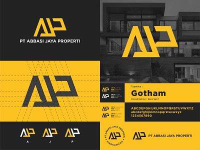 PT Abbasi Jaya Properti - Logo Construction brand identity branding clean logo corporate identity logo logo design presentation property real estate yellow