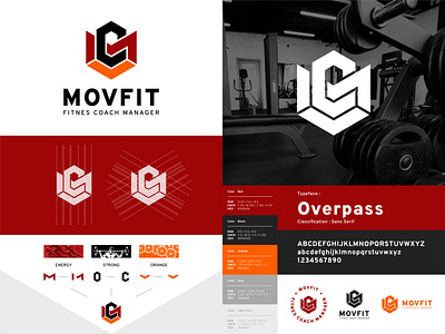 MOVFIT Fitnes Coach Manager - Logo Construction brand guidelines brand identity branding clean logo corporate identity digital style guide guidelines logo logodesign