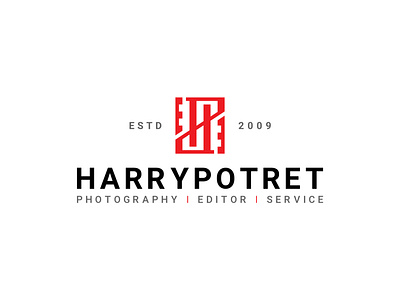 HARRYPOTRET - Logo Design brand guidelines brand identity clean logo editor logo logodesign monochrome photograhy red service