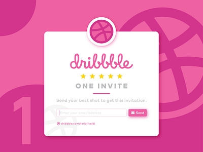 Dribbble Invitation best shot design dribbble dribbble best shot dribbble invitation dribbble invite email giveaway invitation invite invites logo red subscribe ui