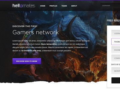 Gamers Network gamers gaming landing network webdesign