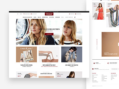 Comptoir des Cotonniers desktop ecommerce fashion ui ux webdesign
