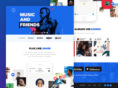 SOUNDS android app design ios music website