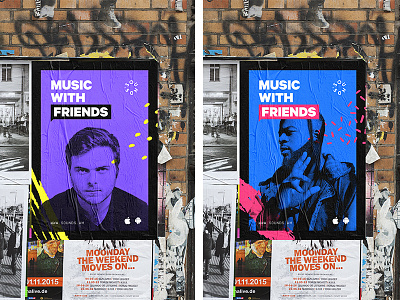 SOUNDS advert advertising app branding music print social