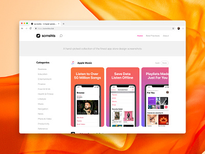 Scrnshts 🚀 app design ui ux webdesign website