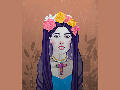 Frida Kahlo, portrait style4