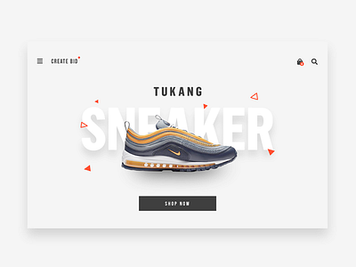 Simple Landing Page Shoes design indonesia landing page design ui ui design uidesign ux web