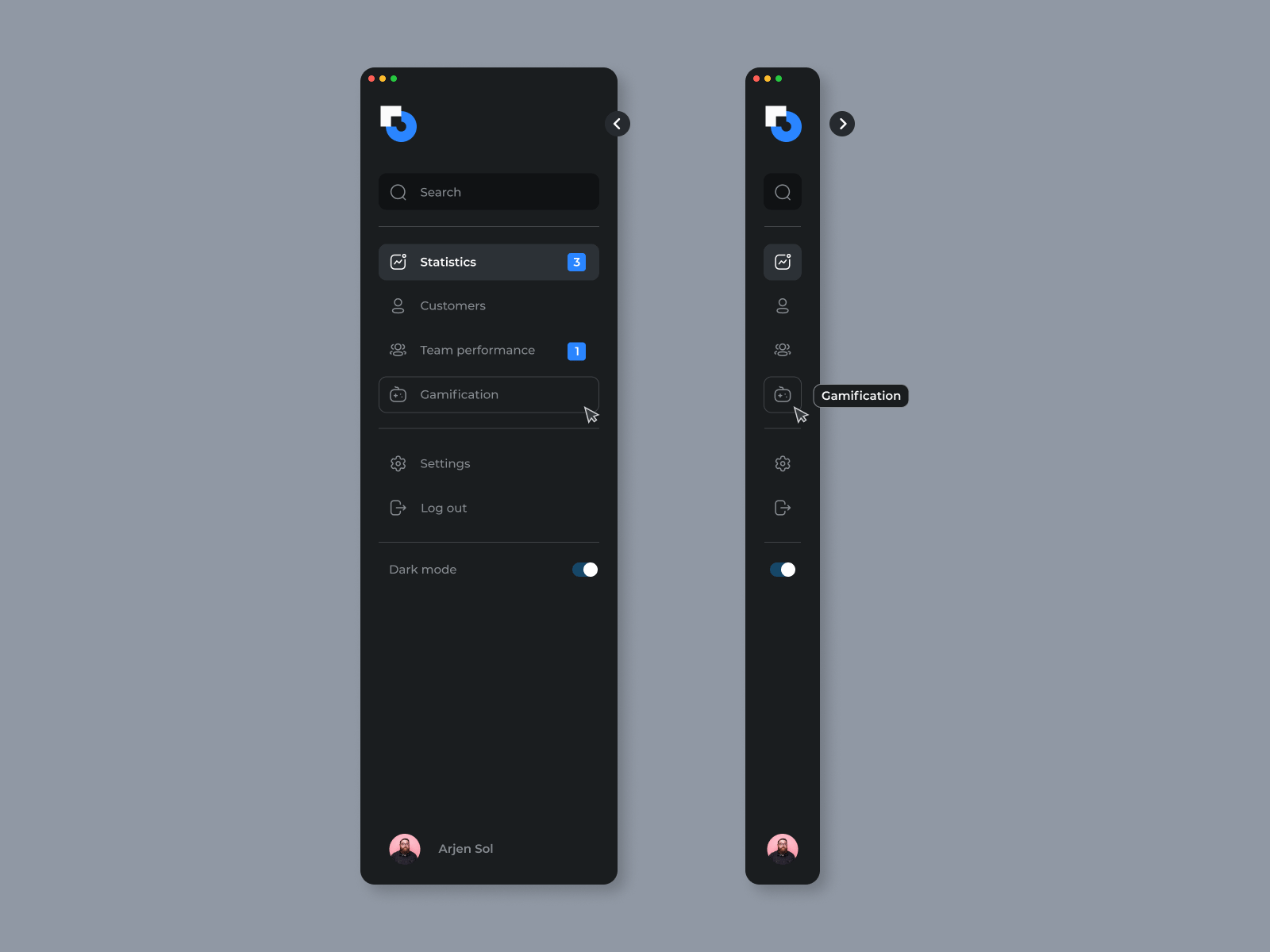 Sidebar navigation for Dashboard animation dark dark mode dark theme dashboard dashboard navigation light light theme menu nav bar navbar navigation sidebar sub menu ui ux ux design