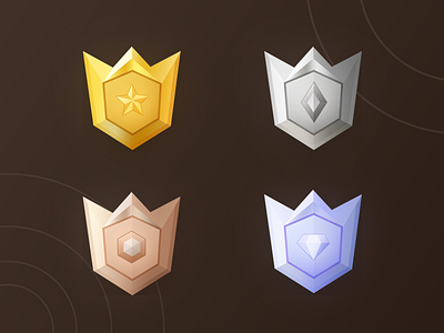 level medal design icon ui