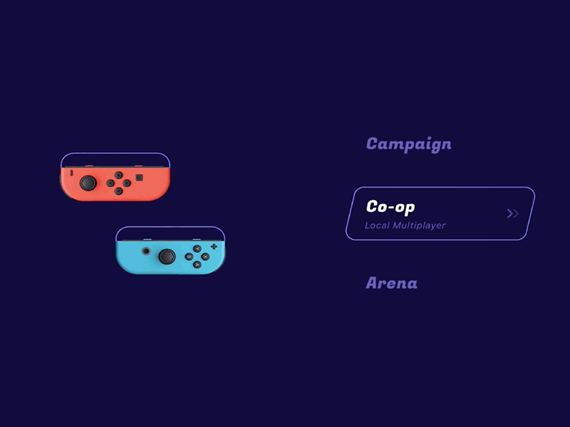 Switch Select game animate ui ui motion