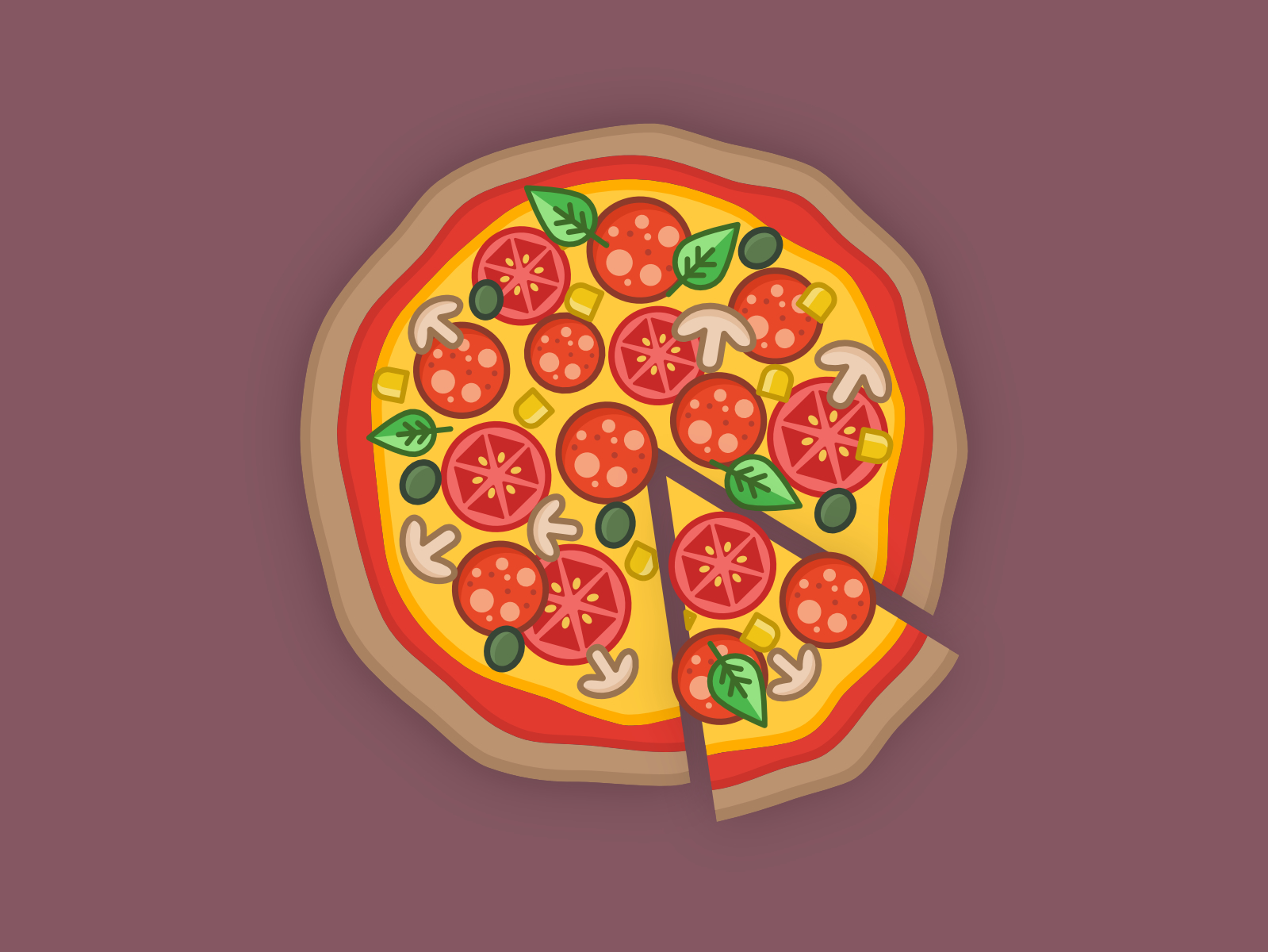 Pizza design | piece | food by Iblowyourdesign on Dribbble