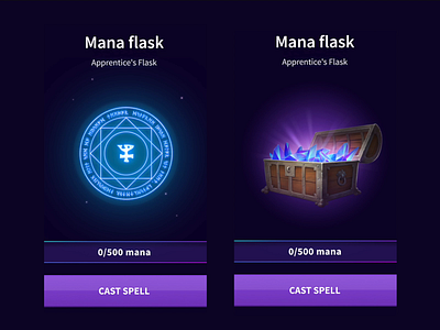 MANA MAGIC APP / Game design / Game animation / Motion design app animation blue chest crystal crystals game game art game design game designer game ui green magic magical mana money motion art motion design purple spell wizard