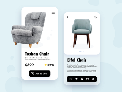 UIUX app design / Furniture app app app concept app design app profile app prototype app ui app ux application chair e commerce e commerce app e shop furniture ui ui ux uidesign uiux uiuxdesign ux uxdesign
