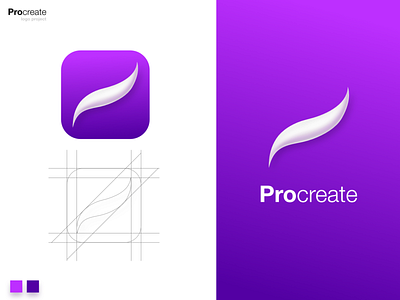 Procreate logo in Apple style + Desktop version