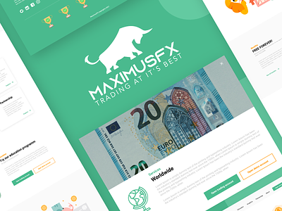 MaximusFX website design design agency finance finance app finance logo financial financial app forex forex website trading trading app trading logo uiux uiux design