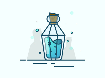 Elixir Of Power | game designer art blue elixir game game art game design game designer game ui gamedesigner gamedev gamedeveloper graphics green illustration poison pop vector water