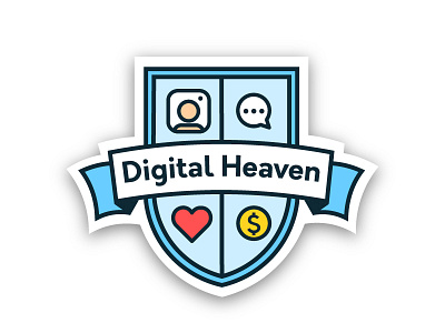 Our new logo / Digital Heaven blue business company company logo designer digital digital agency firm freelancer freelans graphic designer heaven ig illustrator instagram logo logotype motion designer shild vector