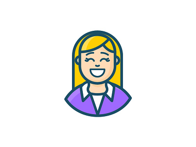 Girl / girl character blonde character design cute face flat girl flat icon girl girl boss girl character girl illustration girl smiling illustration simple smile smiles smiley face smiling smiling face tolerancy woman