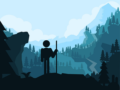 Journey / forest ai canada flat flat designer flat mountain forest journal journalism journej motion graphics mounatins mountain natalie portman nature travel traveller travellers usa vector winter