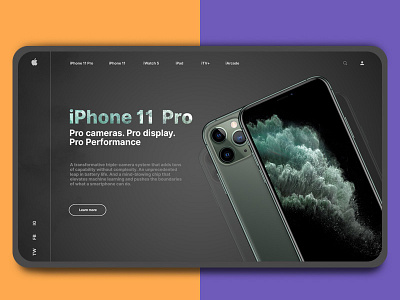 Apple iPhone 11 Pro - Display Page apple design display page iphone ui ux webdesign